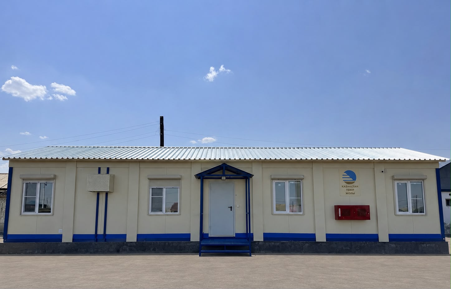 ҚТЖ магистральдық желі қызметкерлері үшін 80 модульдік ғимарат орнатты