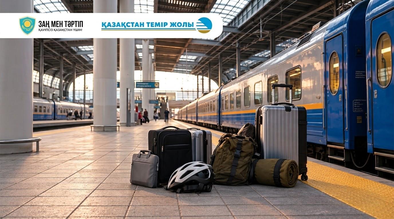 Пойызда не алып жүруге болады: ҚТЖ габаритті емес багажды тасымалдау ережелерін түсіндіреді